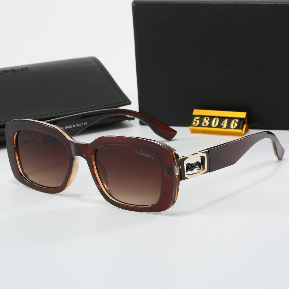 2026 Retro Black Logo Engraved Sunglasses