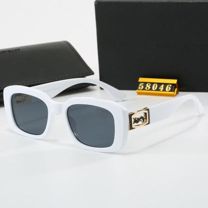 2026 Retro Black Logo Engraved Sunglasses