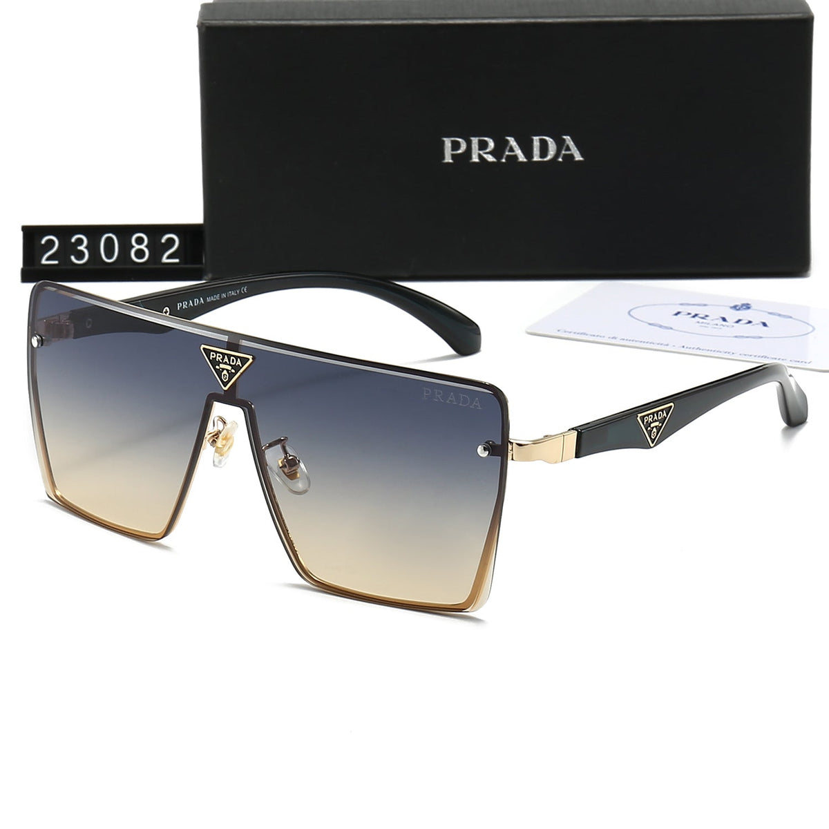 2026 One-Piece Triangle Logo HD Sunglasses