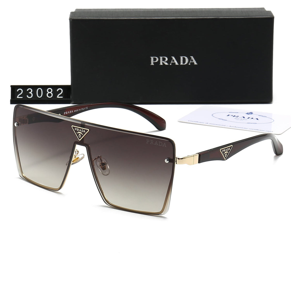 2026 One-Piece Triangle Logo HD Sunglasses