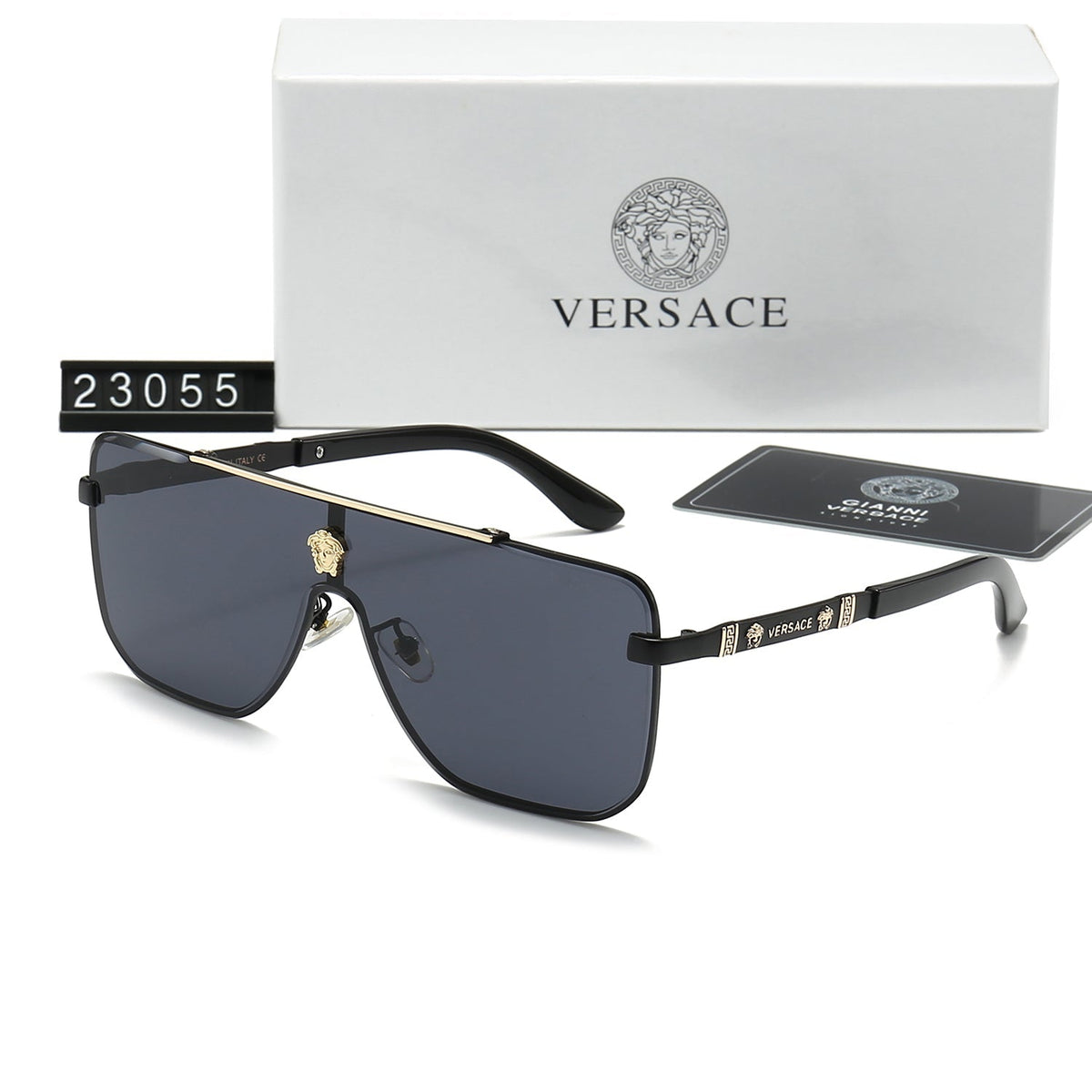 2026 Stylish Emblem One Piece Sunglasses