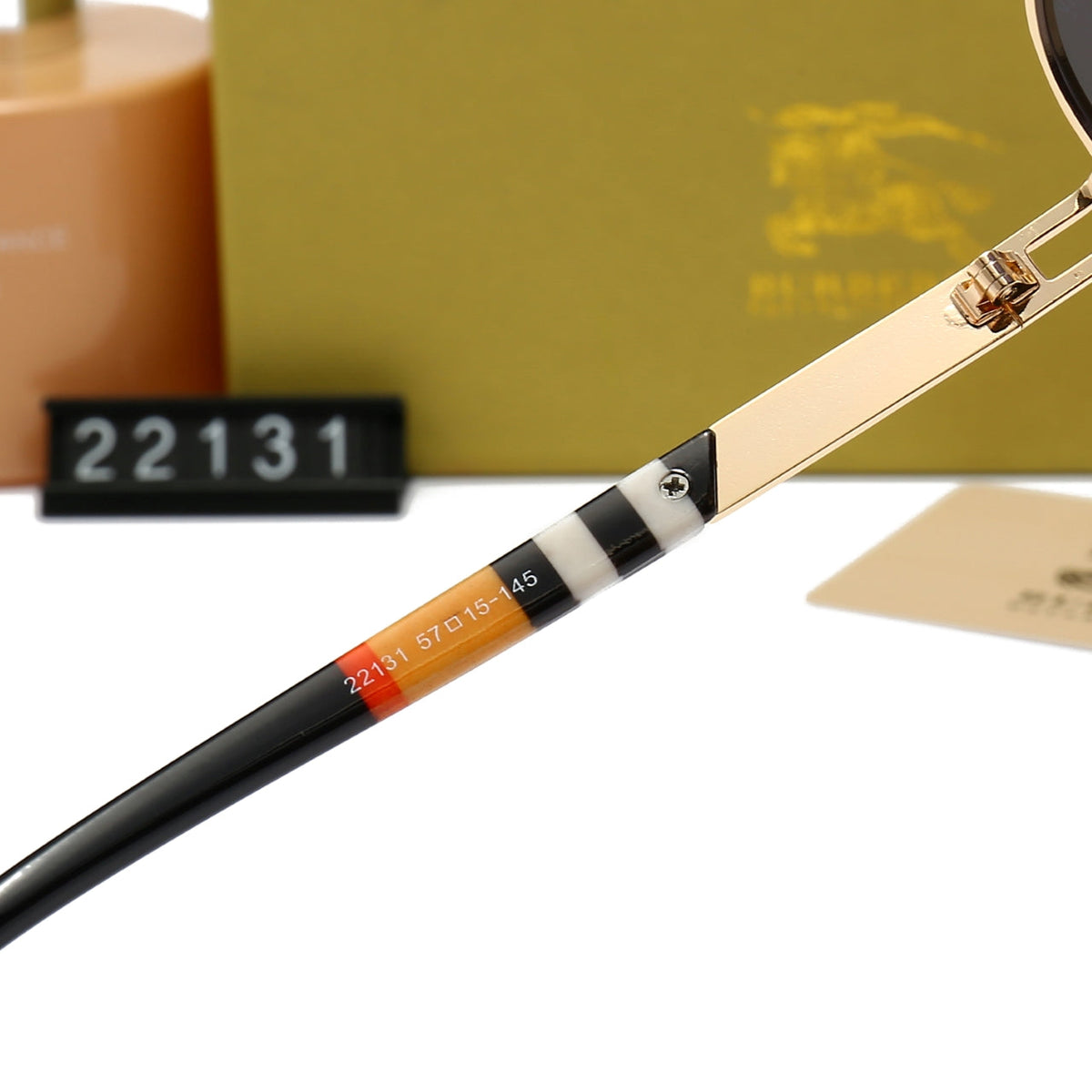 2026 Plaid Metal Frame Sunglasses