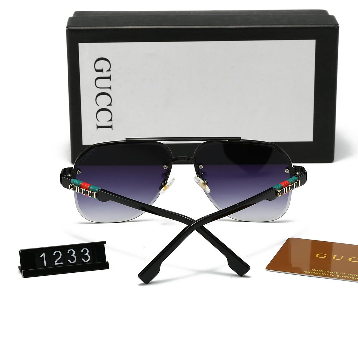 2026 Unisex Double Bridge Letters Metal Sunglasses