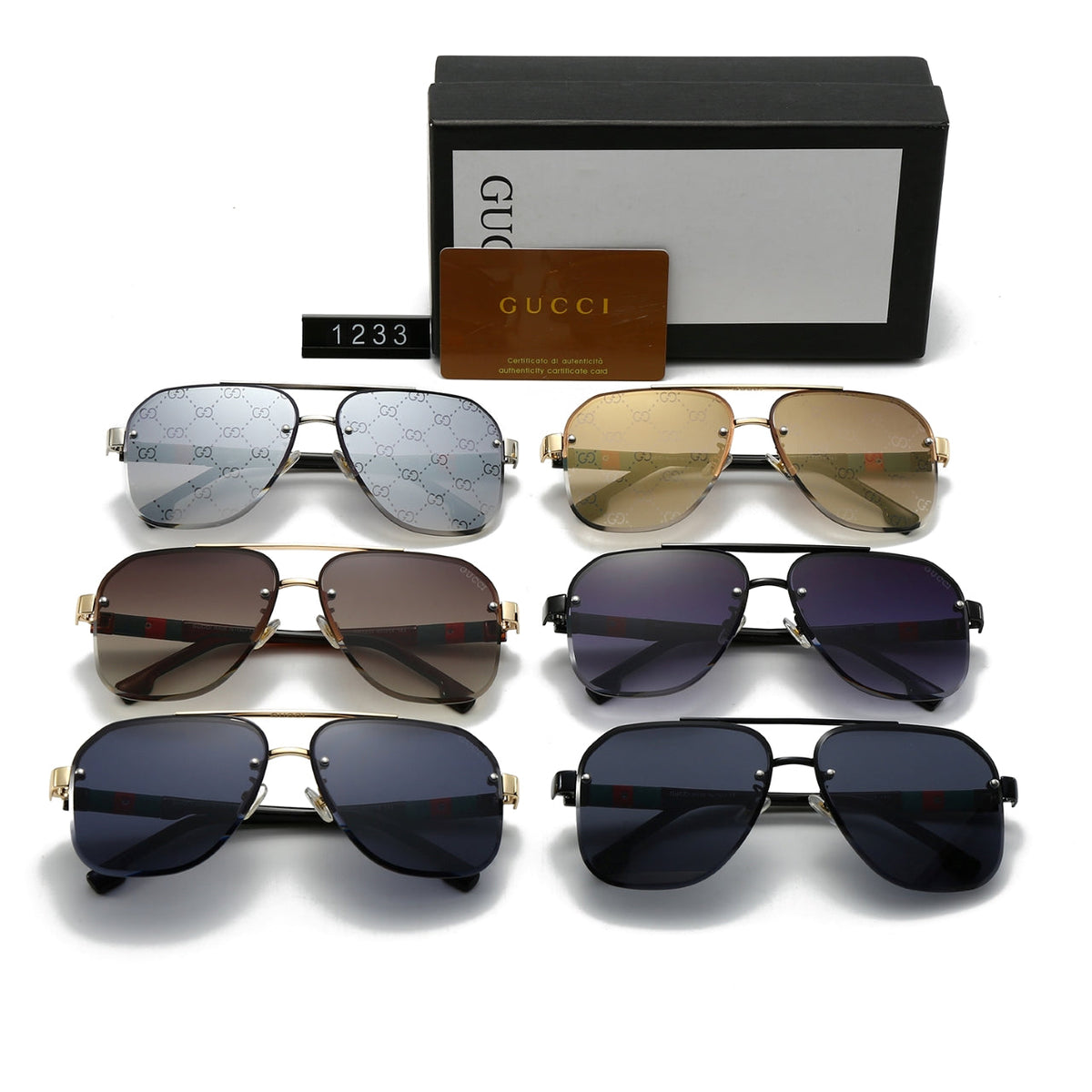 2026 Unisex Double Bridge Letters Metal Sunglasses